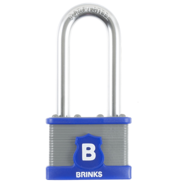 Brinks Keyed Different Padlock Laminated Steel 50mm High Security Long SHKL 677-52001